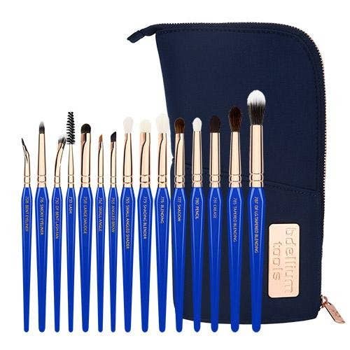 Bdellium Tools - Wholesale Makeup Brush Set - Golden Triangle Eyes Only Complete 15pc. Brush Set with Pouch