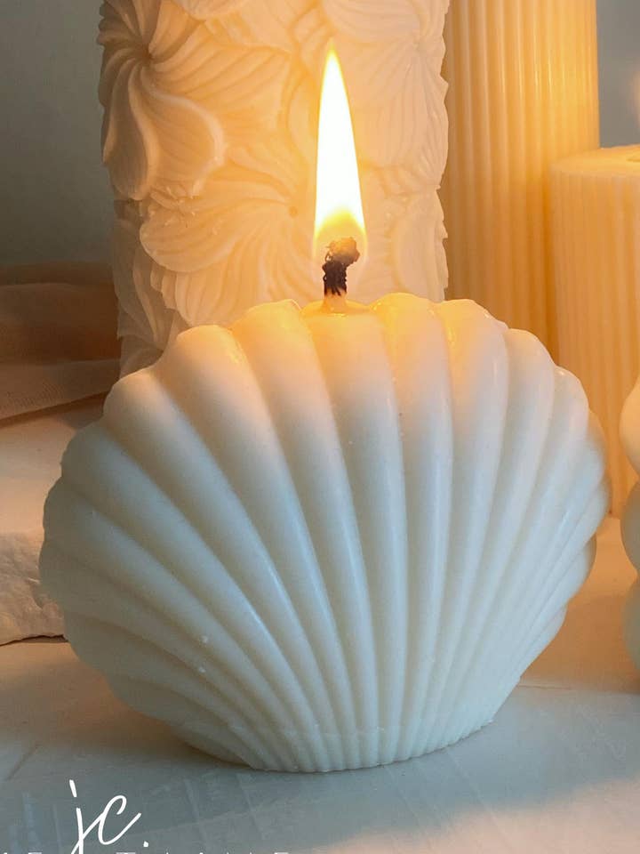 Handmade Sea Shell Summer Soy Wax Candles for wholesale by je t'aime candle
