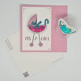 Folded greeting card (subject # 1396). DIN A6 format. for wholesale by CARD-ART