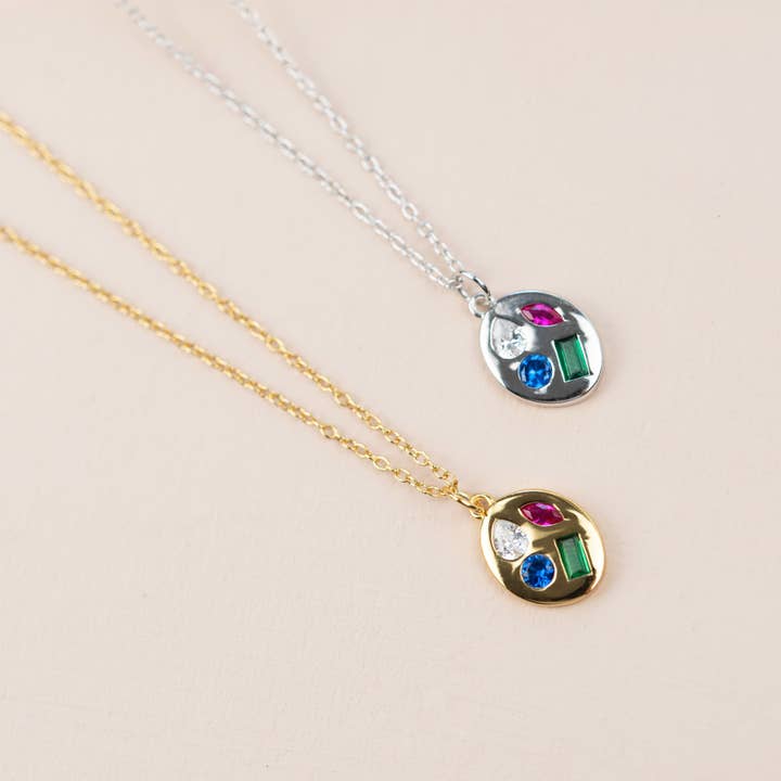 Mosaic Pebble Necklace for wholesale by Pearl & Queenie