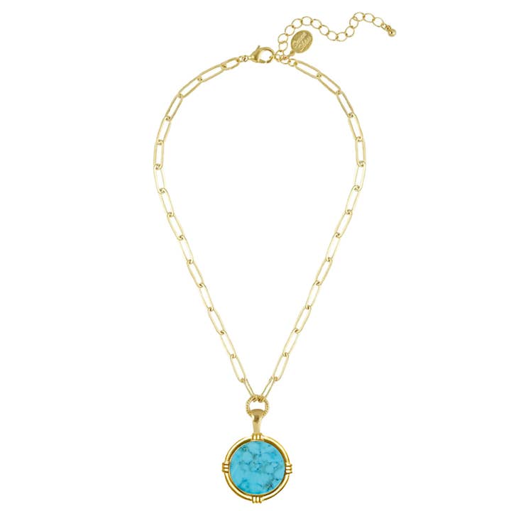 Collier Ida Paperclip - Turquoise pour la vente par Susan Shaw