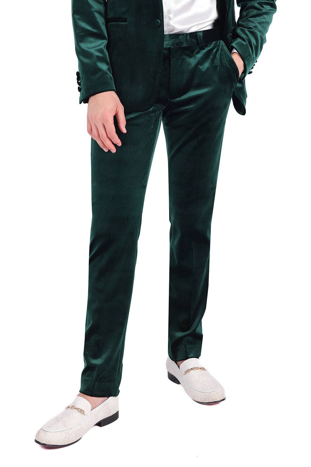 BARABAS - Wholesale Pants - Men's - Men's Velvet Shiny Chino Solid Color Dress Pants 3CP045