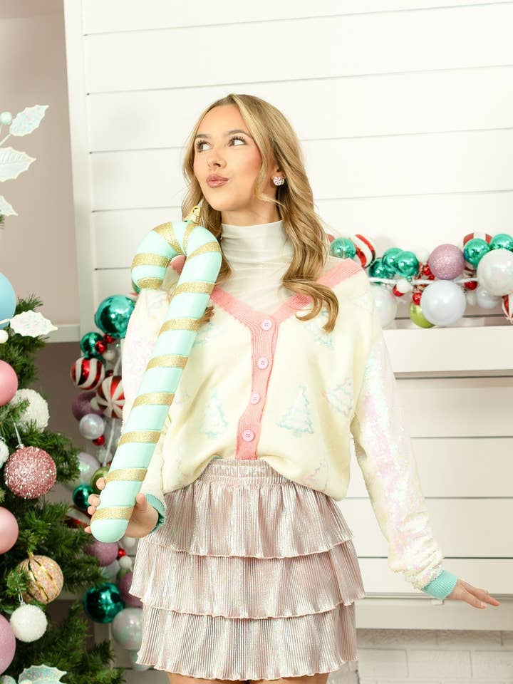 Cardigan Arbres Pailletés avec Manches à Sequins pour la vente par GRACE+EMMA by Southern Grace