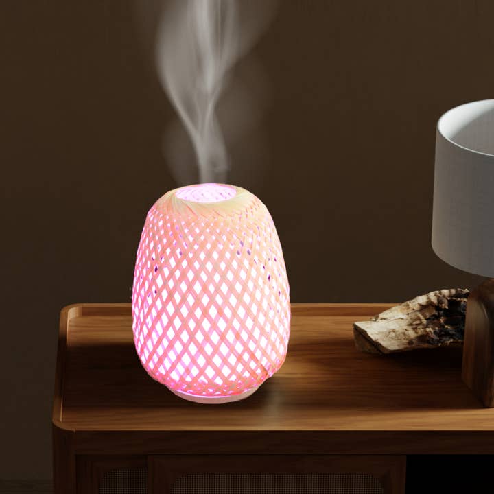 Zen'Arôme - Wholesale Electronic Diffuser - Olaki Natural Woven Bamboo Essential Oil Diffuser14