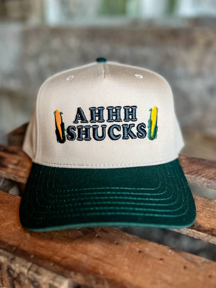 Ahhh Shucks Trucker Hat for wholesale by Kelso & Company
