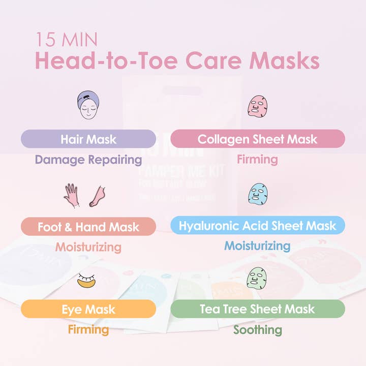 Naisture - Vente Masque pour le visage - Kit de chouchoutage de 15 minutes – Soins personnels K-Beauty (7 pièces)2