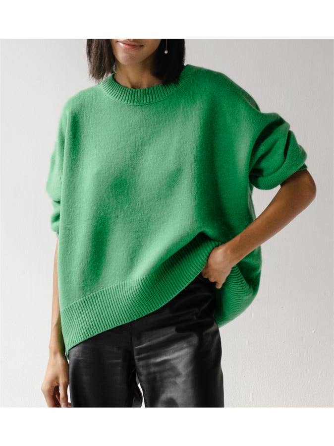 Rosa Clothing - Wholesale Knit Sweater - Women's - Multi colored pullover loose knit sweater