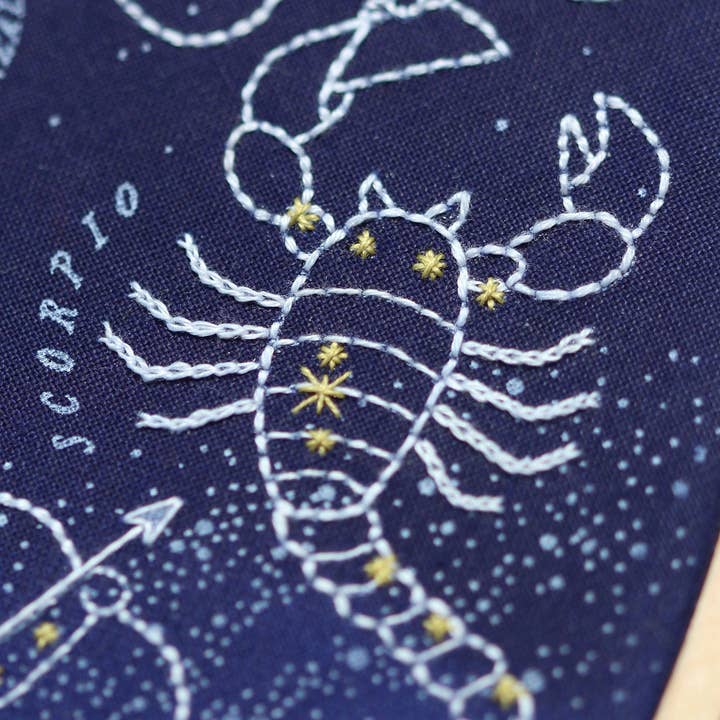 Kiriki Press - Wholesale Embroidery/Cross Stitch Supplies - Star Map - 11" Hoop Kit8