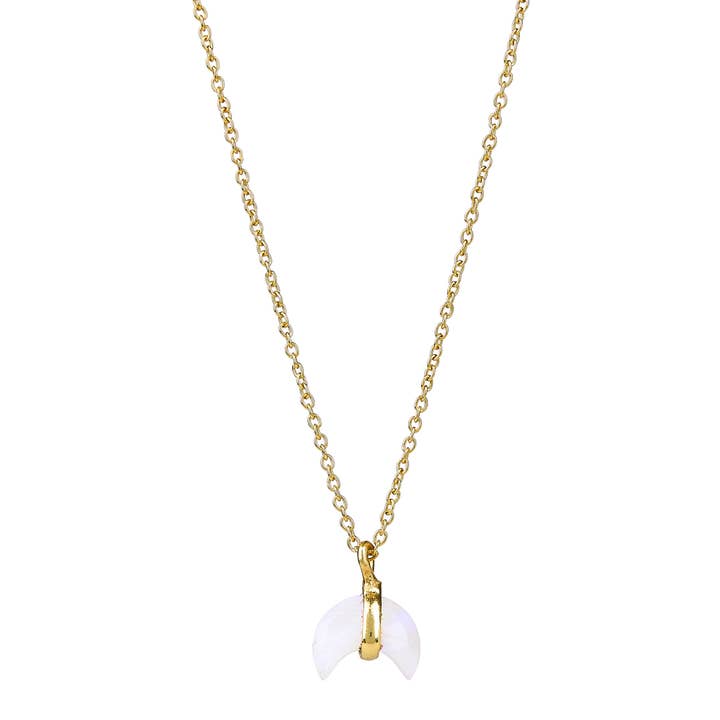 Elyssa Bass Designs - Vendita all'ingrosso Collana con ciondolo/pendaglio - Collana Mezzaluna con pietra di luna