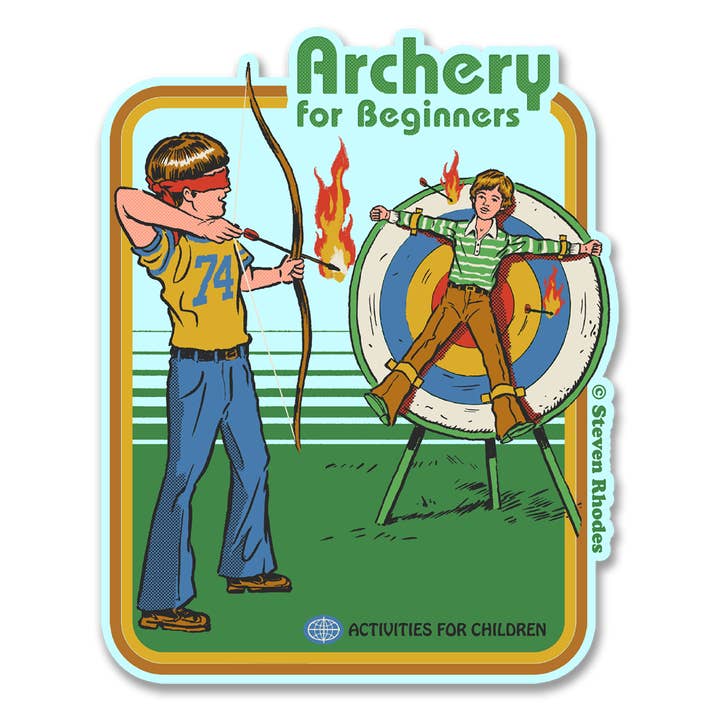 Steven Rhodes - Archery For Beginners Sticker for wholesale by Hybris Production AB