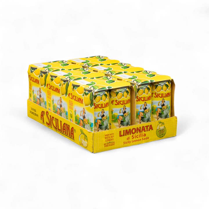 A'Siciliana Limonata Sparkling Sicilian Lemon Beverage for wholesale by Partanna Foods