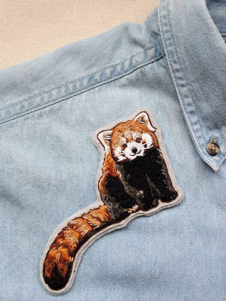 Red Panda Embroidery Kit - Patch for wholesale by Bear&Bean