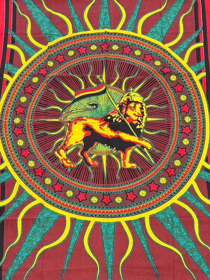 Tapisserie Lion Rastafari B66 pour la vente par Rising International Inc