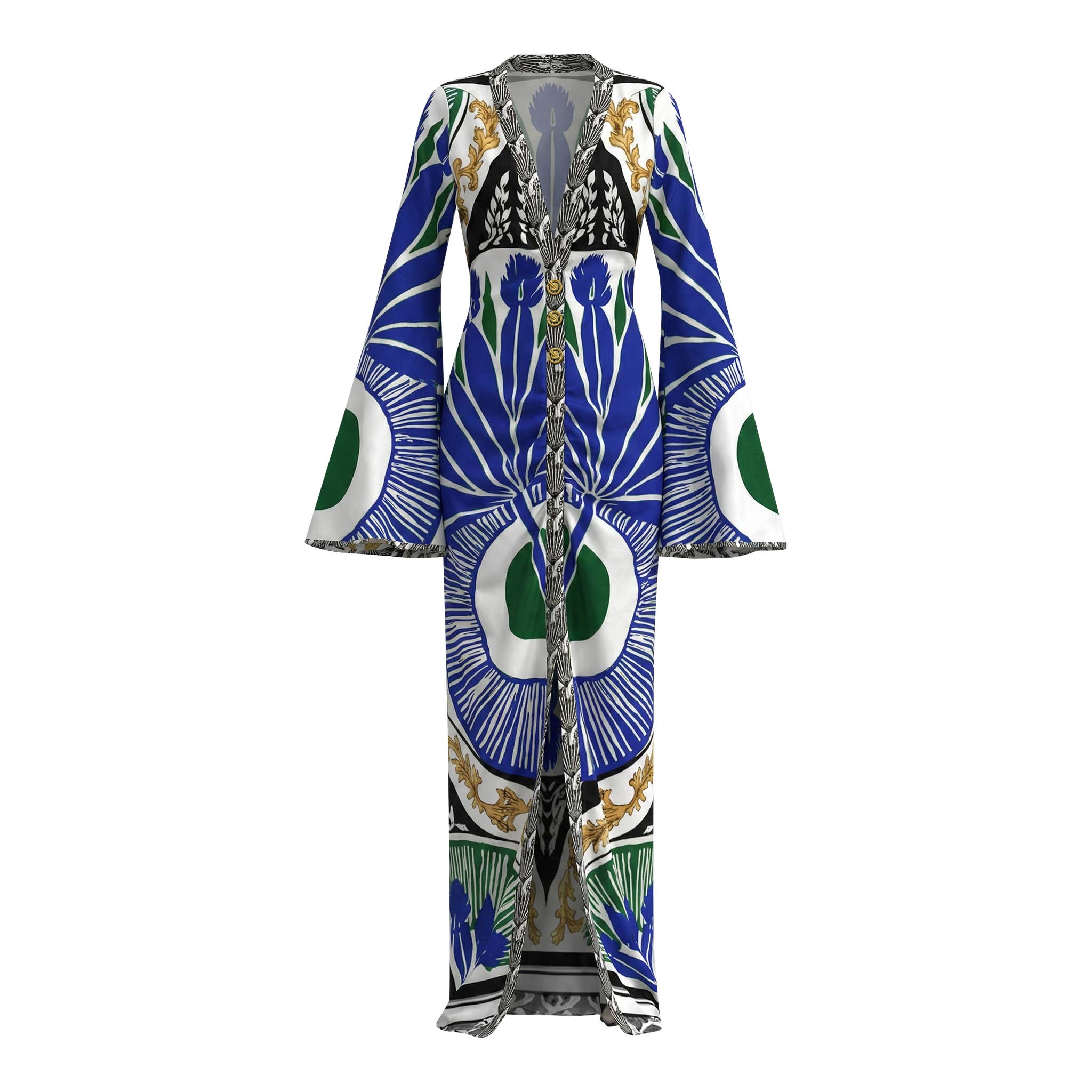 RESORT 444 - Wholesale Swim Cover Up - Women's - NOIR TROPIQUE COVER-UP