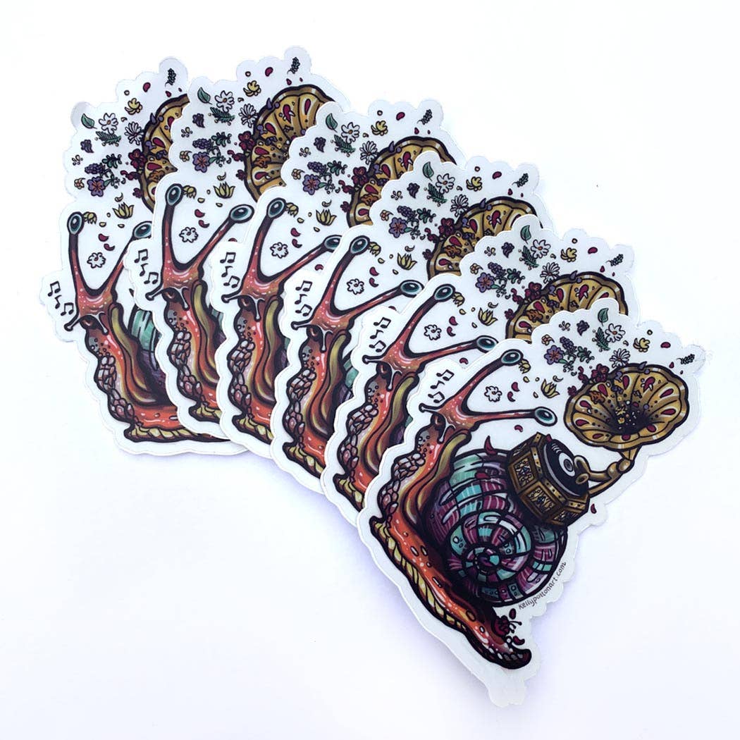 Secret Creatures - Wholesale Sticker - Slow Song Vinyl Sticker, Snail Design
2
