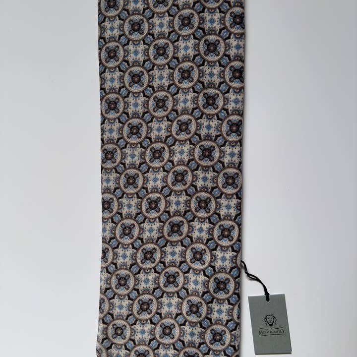 Montecristo – wholesale Scarf – Women's – Scarf 85x190 cm PO-2302 CIRCLES WHITE/BLUE0