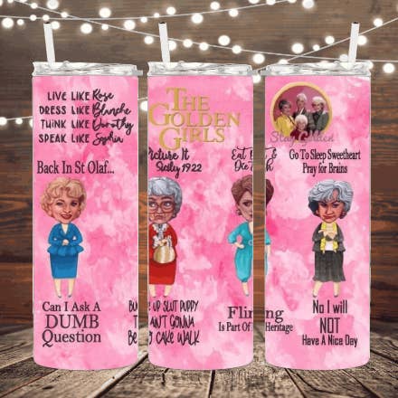 Golden Girls Pink Tumbler for wholesale by Faith'sVarietyShop