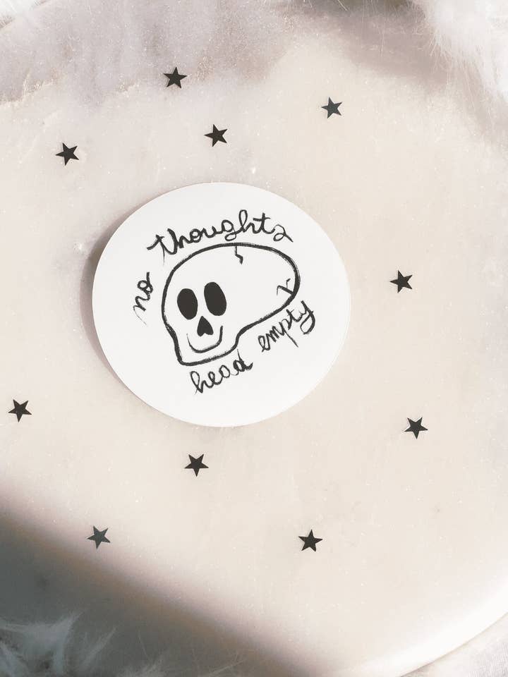 No Thoughts Head Empty Sticker for wholesale by State Of The Marth