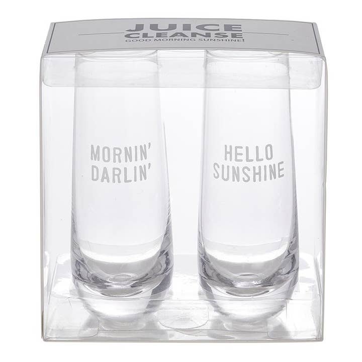 Santa Barbara Design Studio by Creative Brands - Wholesale Cocktail/Liquor Glass - Face to Face Mimosa Glass Set - Juice Cleanse