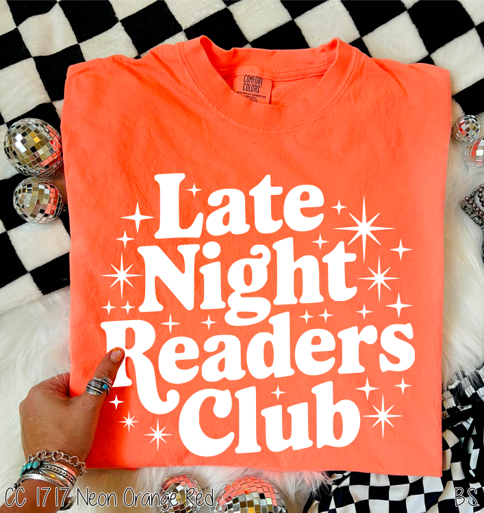 Bama Screens - Wholesale Screen Printed T-Shirt - Women's - Late Night Readers #BS83471