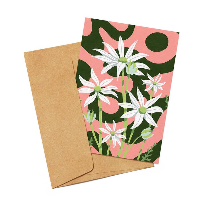 Outer Island - Wholesale Everyday greeting card - Flannel Flowers Greeting Card