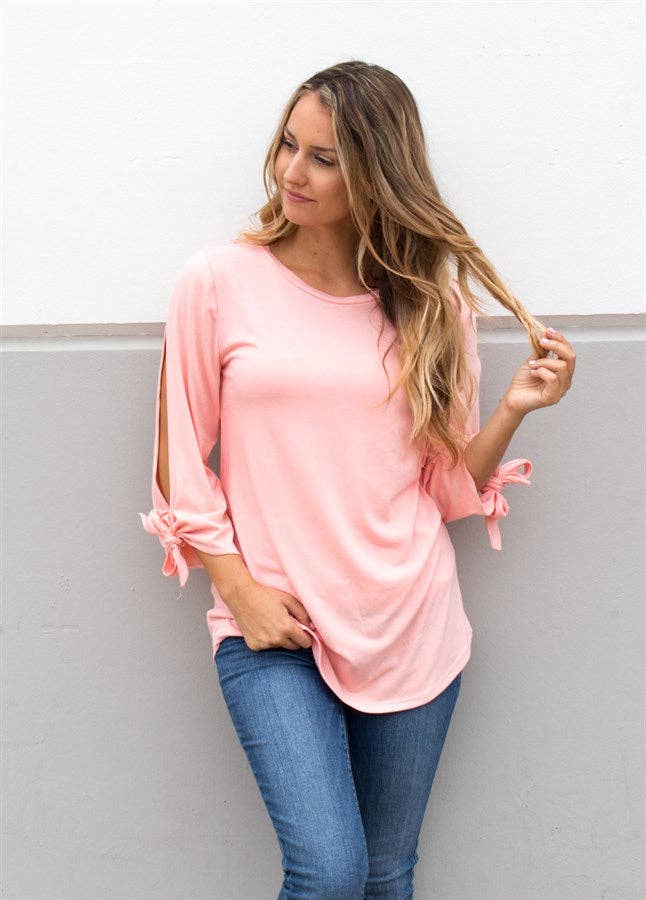 Tickled Teal - Wholesale Tuniek - Dames - Tuniek met 3/4 strikmouwen1