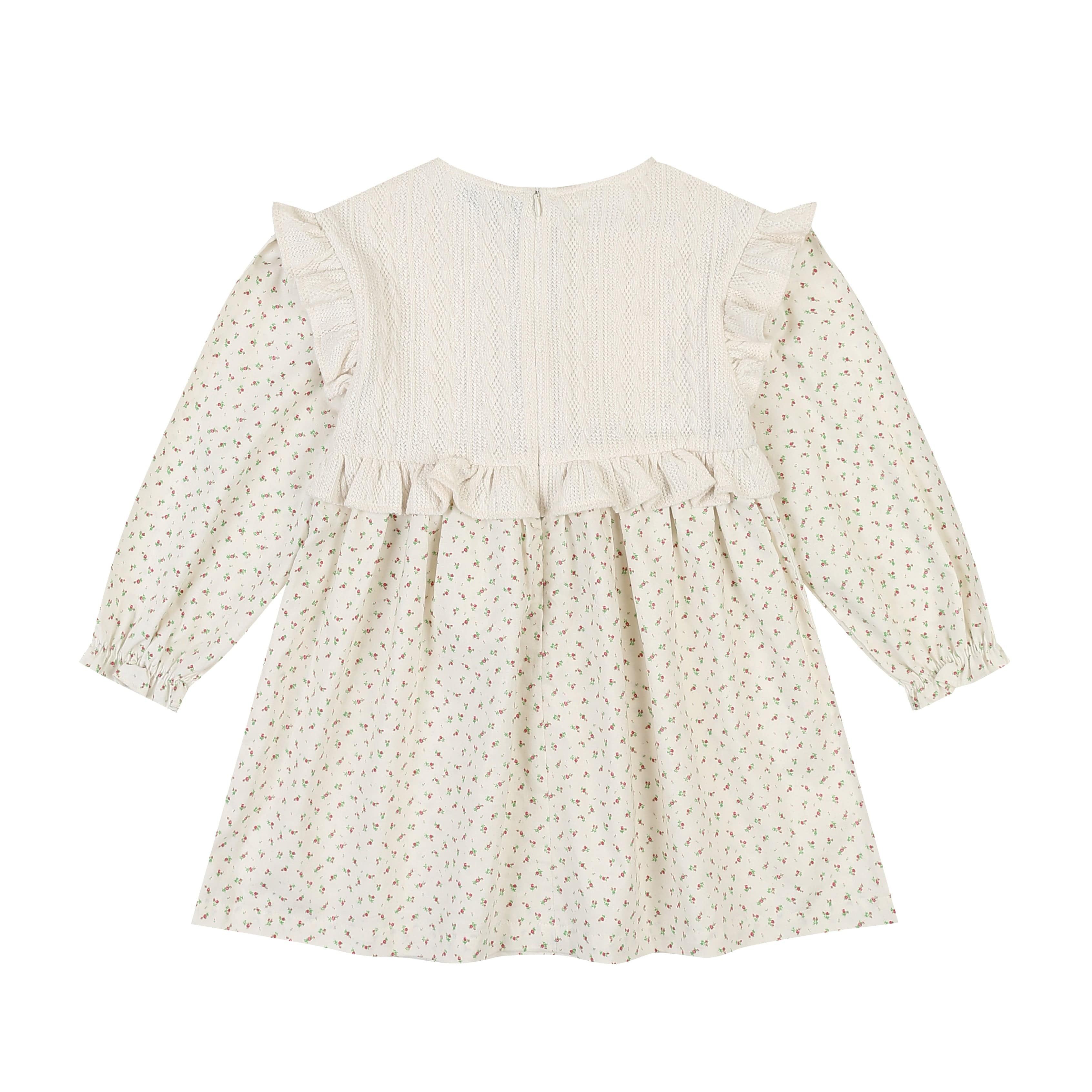 ToTo Heros - Wholesale Dress - Kids - Nana Knit Vest Detail Floral Dress2