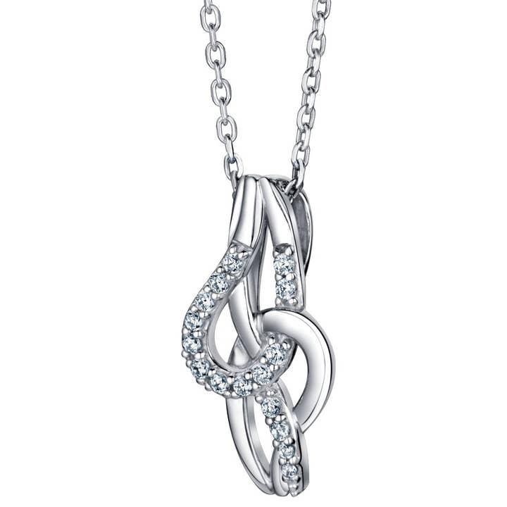 Sterling Silver Knotted Swirl Pendant Hypoallergenic for wholesale by Peliani
