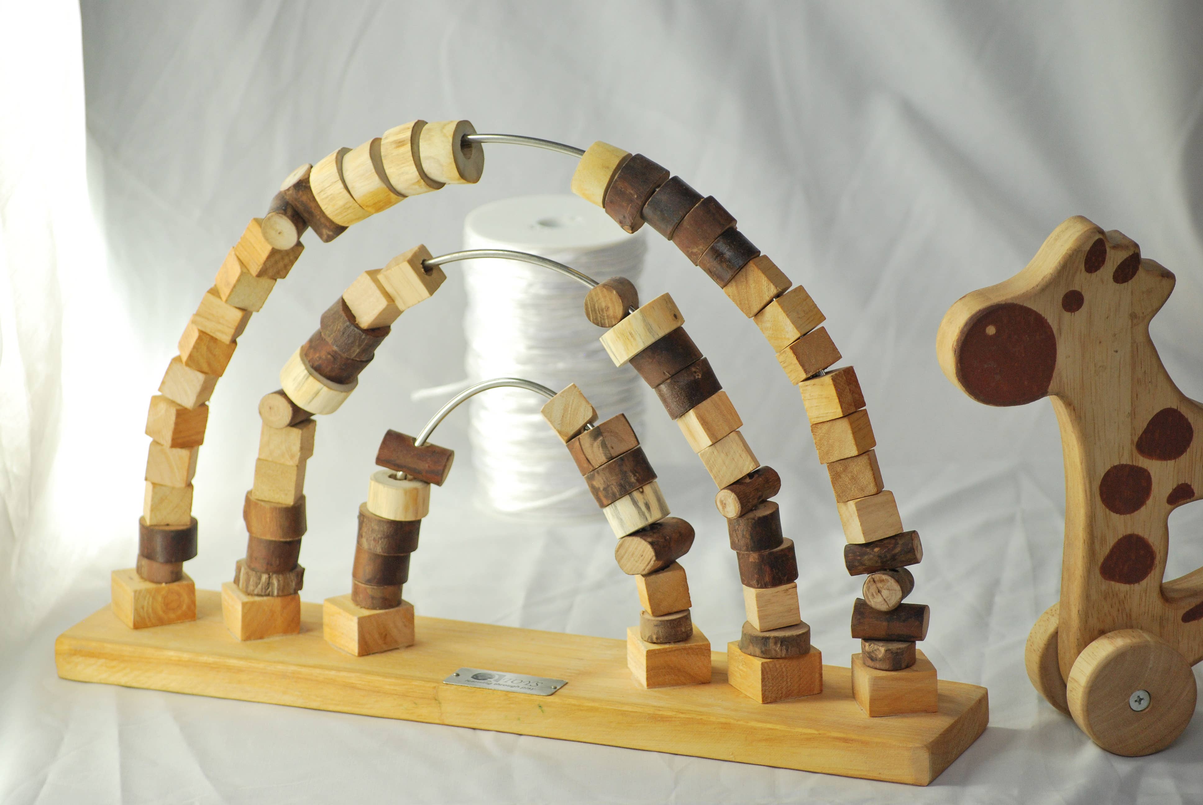 Q Toys - Wholesale Wood toy – Child - Rainbow Tracing Beads1