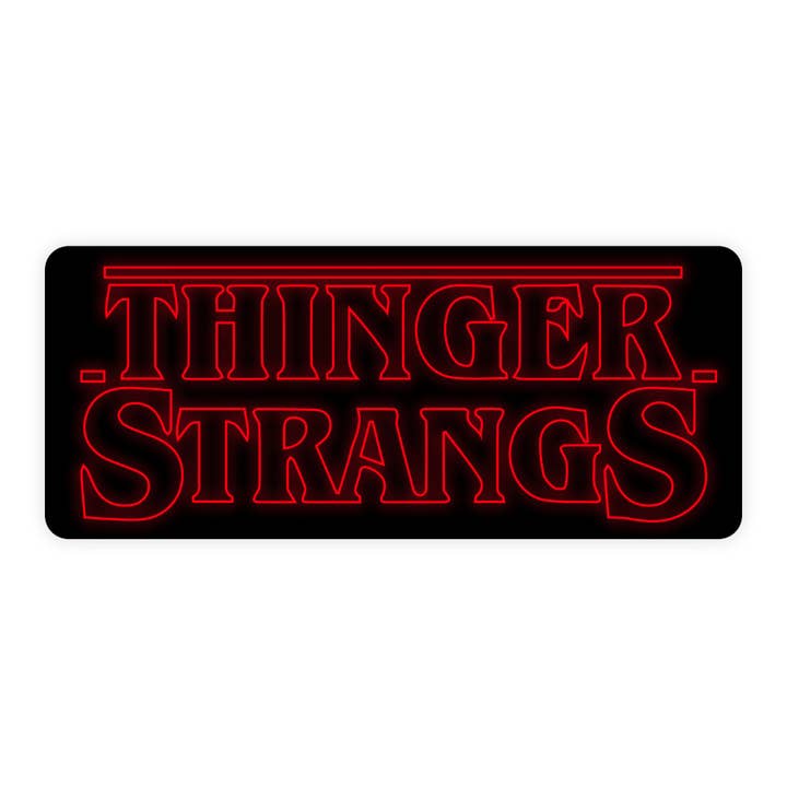 Sticker Bull – Großhandel Aufkleber – Thinger Stranges, Stranger Things Parodie-Aufkleber, Scherz-Aufkleber, Meme-Aufkleber, Parodie, wasserdichter Vinyl-Aufkleber für Laptop, Hydroflask oder Auto