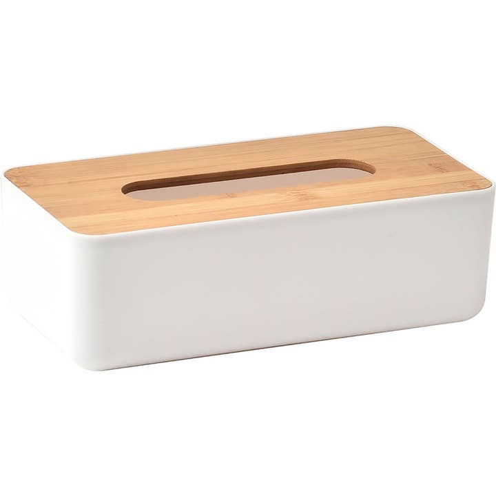 Evideco French Home Goods - Wholesale Tissue Box - Tissue Box Cover with Bamboo Top 2