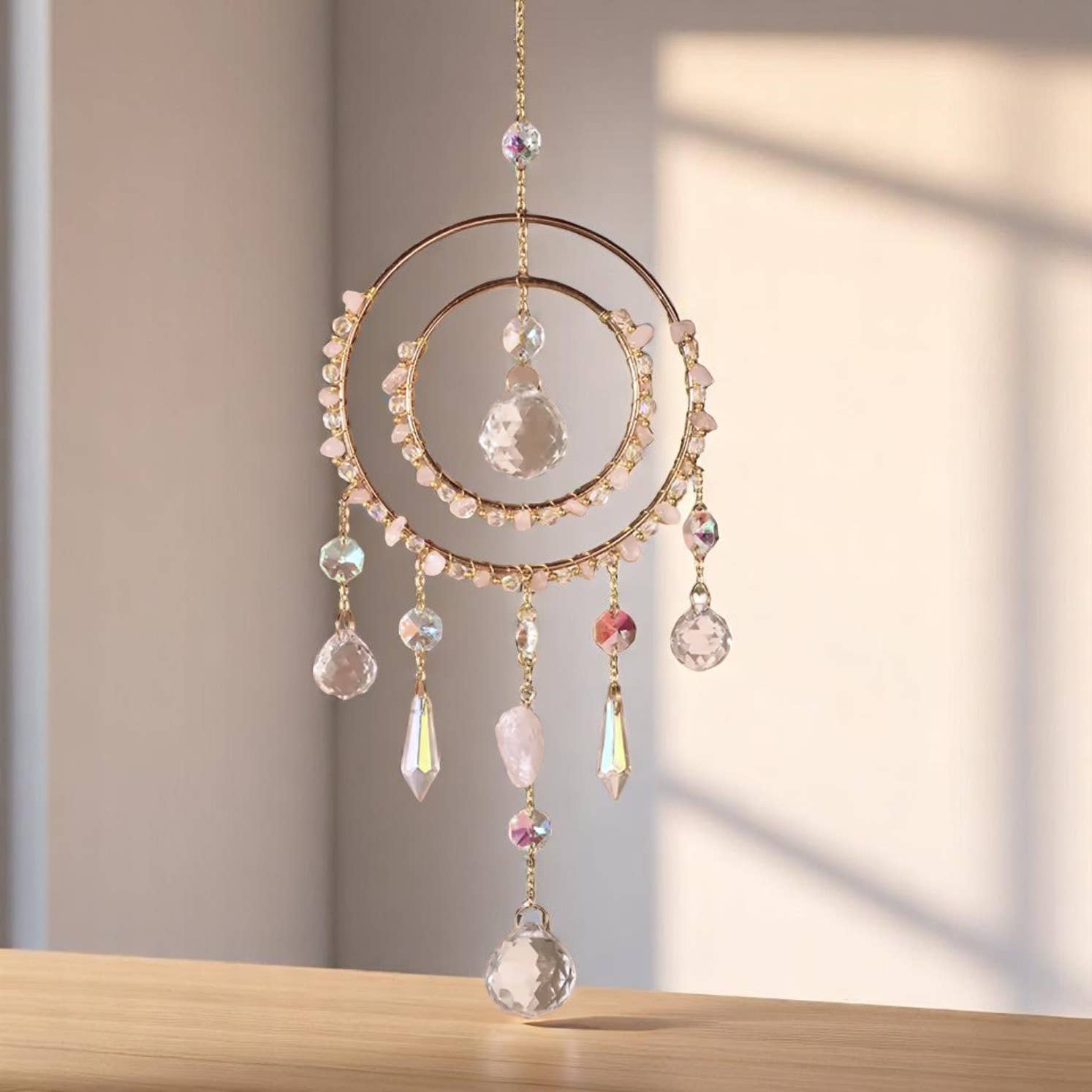 Crystolver (We Cover All Import Fees) – wholesale Suncatcher – Round Crystal Pendants Suncatcher Hanging2