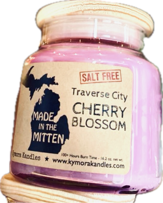 Kymora Kandles - Wholesale Jar/Filled Candle - Large Kylie Jar Candle - Traverse City Cherry Blossom1