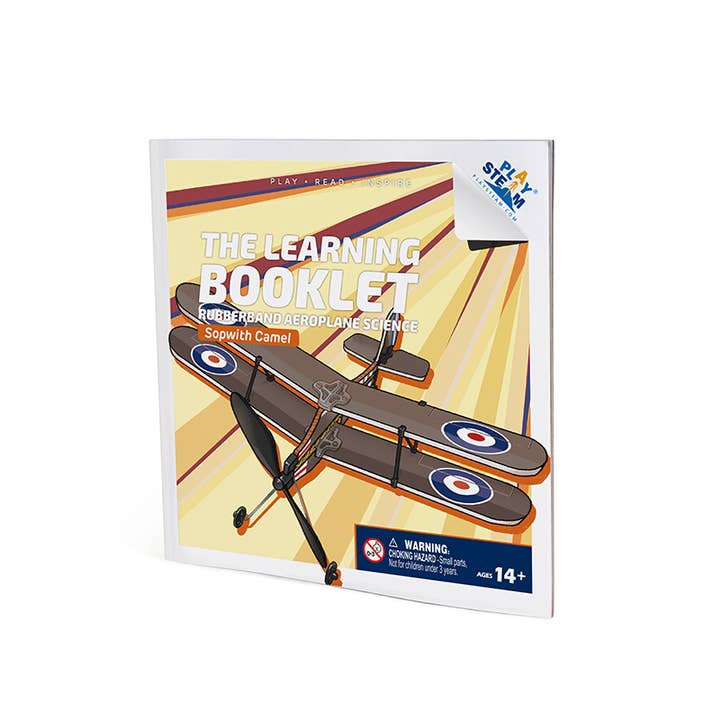 PlaySTEM - Wholesale DIY Craft Kit - Kids - Sopwith Camel - Classic Series, Rubber Band Airplane Science2