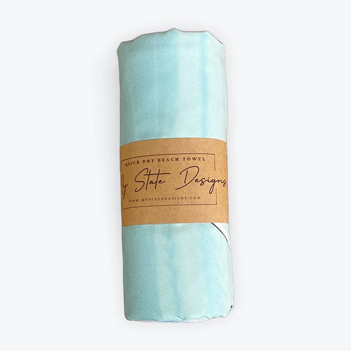 My State Designs - Wholesale Beach Towel - Oversized Beach Towel: Michigan Script Beach 1