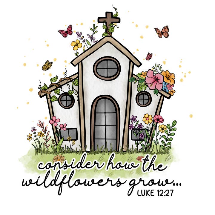 Consider How The Wildflowers Vinyl, Sticker, 3x3 in for wholesale by Savannah and James Co