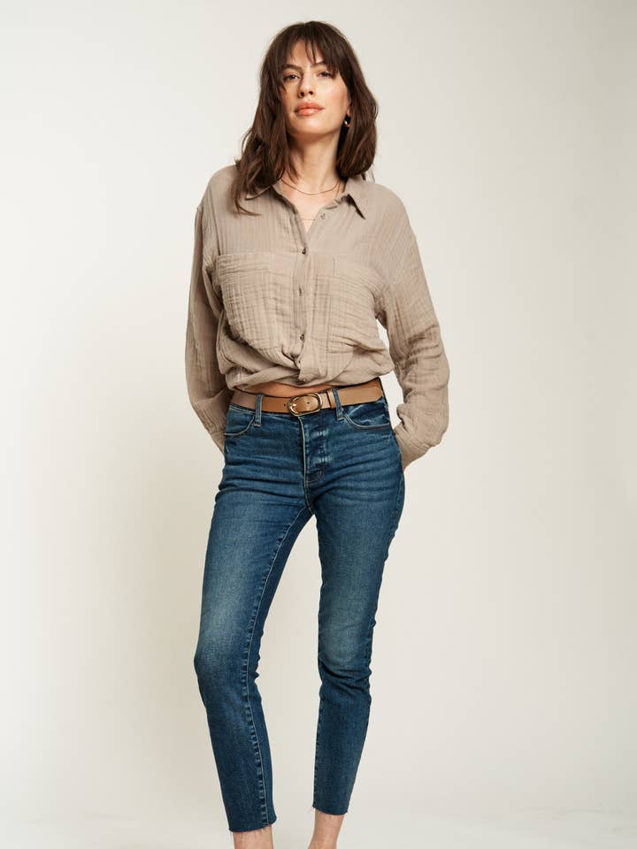 Cooper Skinny Mid Rise Jean, Dark Aged Vintage Sculpt+ for wholesale on Faire