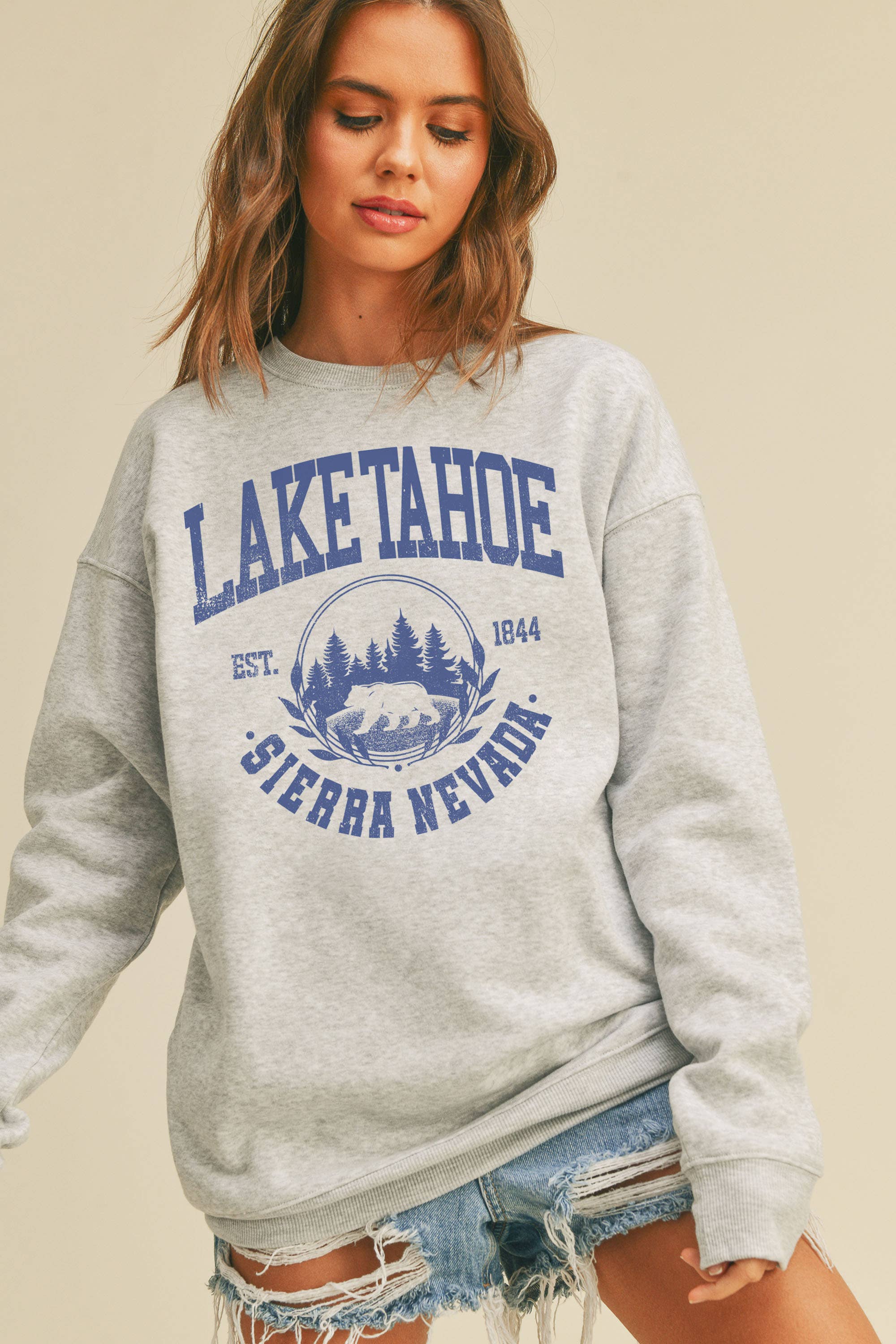 Honestee - Wholesale Graphic Sweatshirt - Women's - Lake Tahoe Sierra Nevada Graphic Sweatshirt2