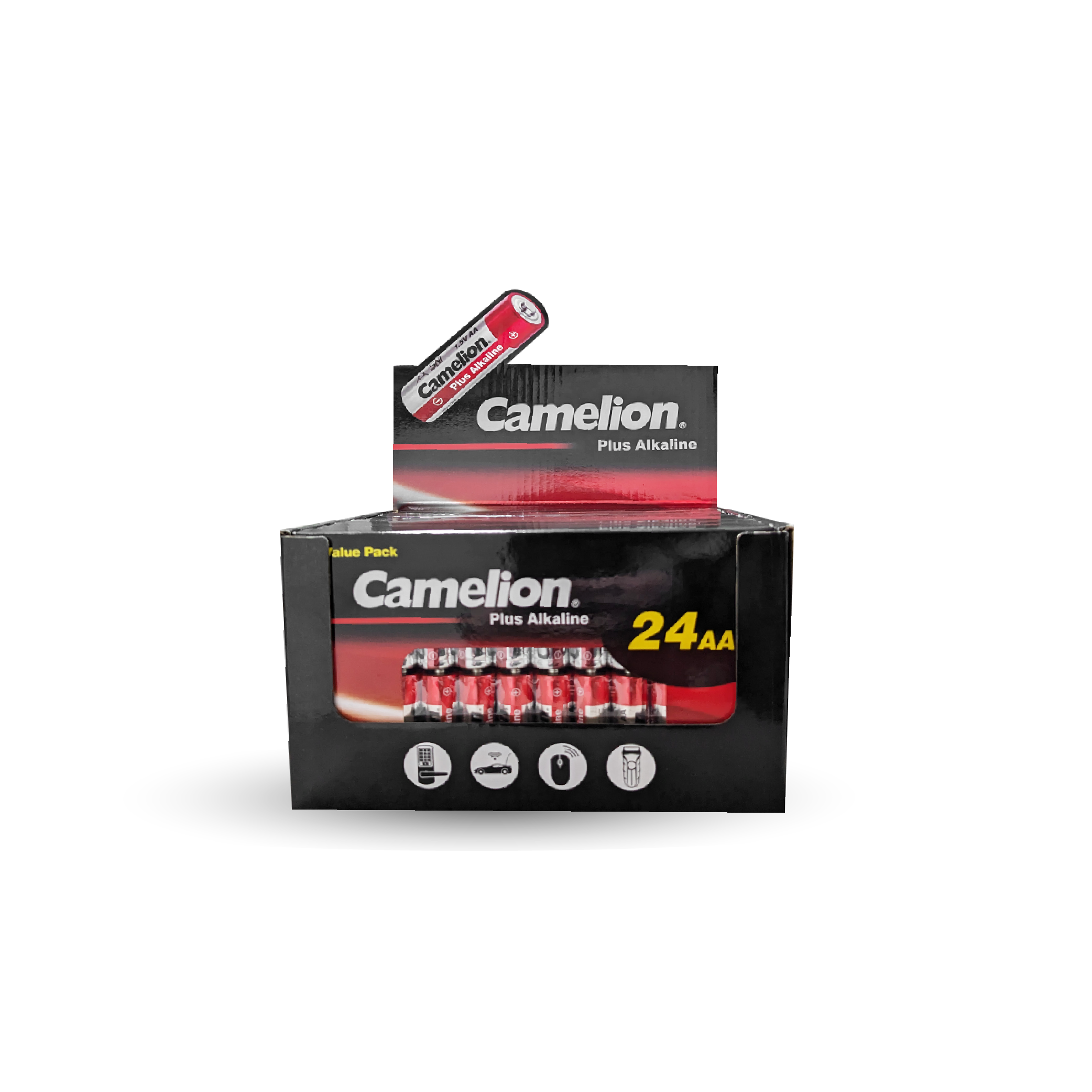 Camelion Battery - Wholesale Retailer Display - Paper & Novelty - Camelion AA Plus Alkaline 24pk Box Counter Display (10pk)4