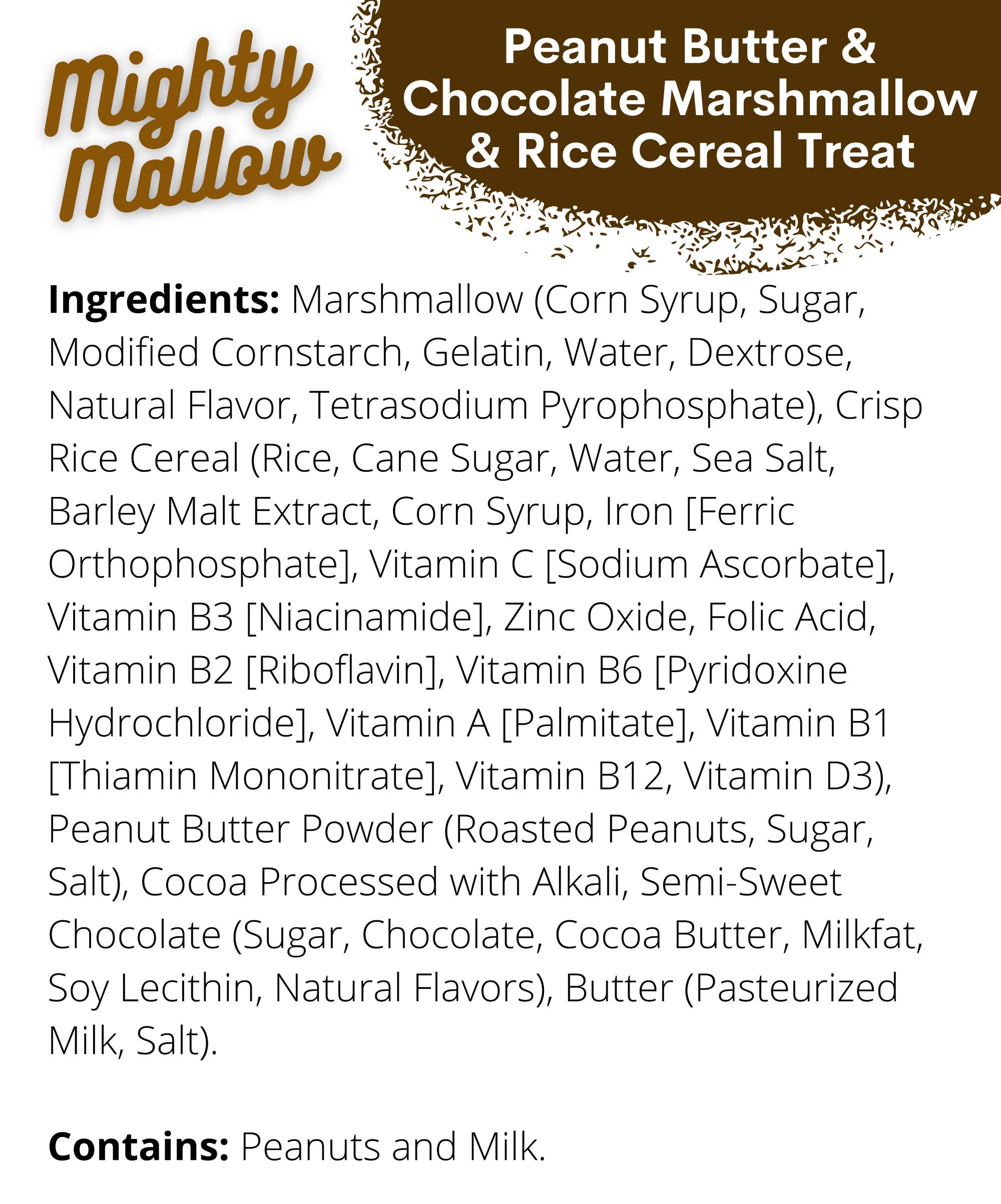 Mighty Mallow Crispie Treats – Engroshandel Chokoladeovertrukket slik – Jordnøddesmørkop Crispie Treat2
