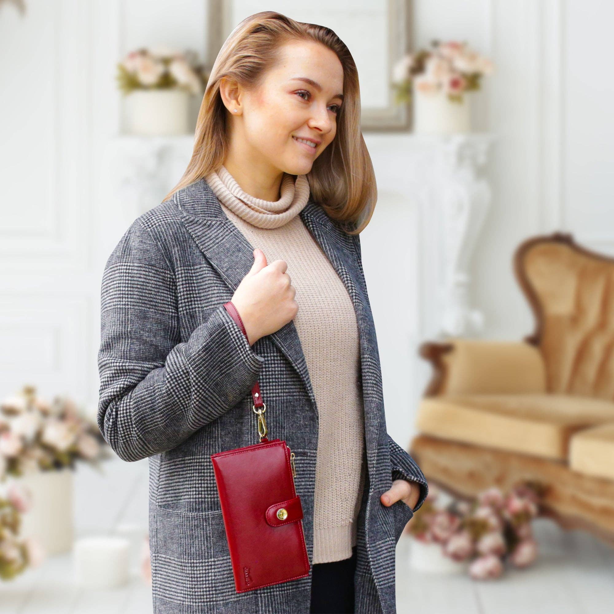 Claasico - Wholesale Phone Wallet - Women's - Women’s RFID wristlet wallet phone holder45