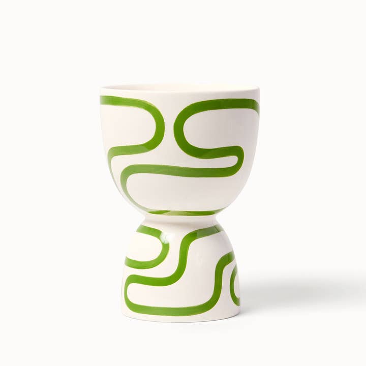 Franca - Wholesale Plant Pot - Meadow Outline Stacked Planters (Gloss) 4