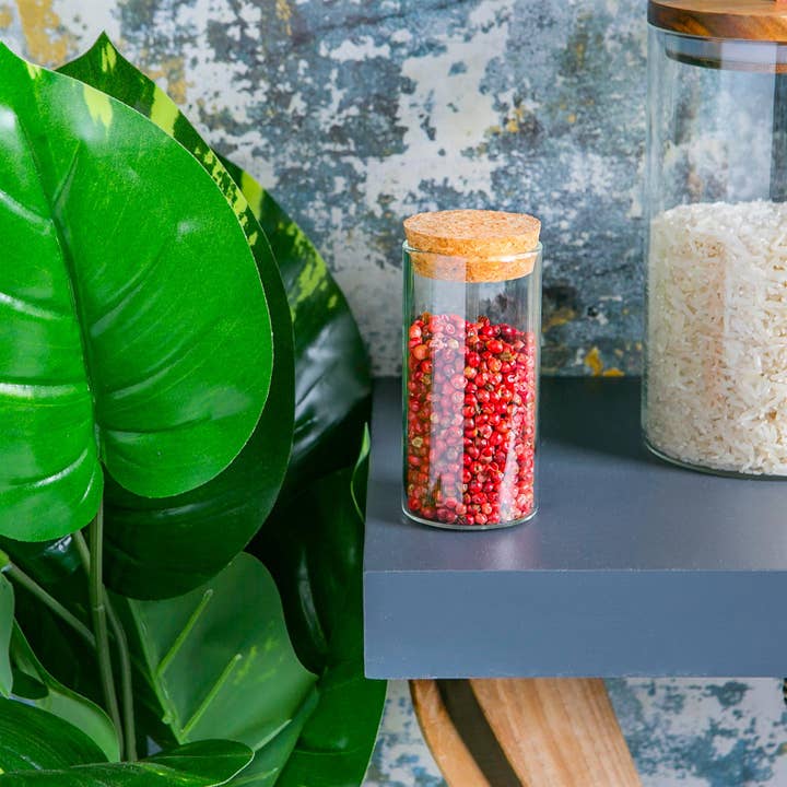 Rinkit Pty Ltd - Wholesale Jar - Argon Tableware Glass Storage Jar with Cork Lid - 110ml1