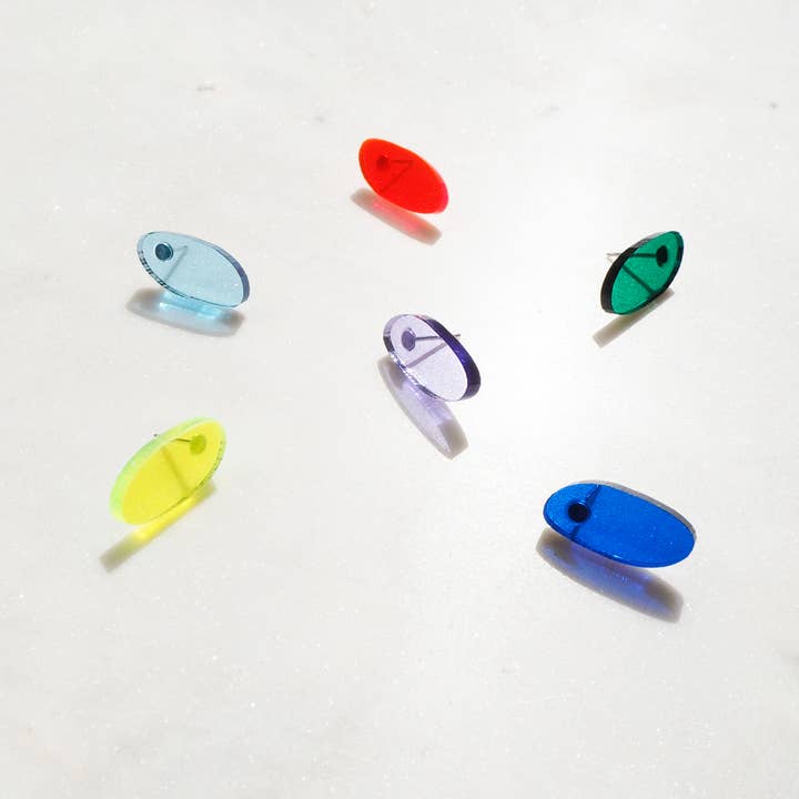 AYR TAN - Wholesale Stud/Post Earrings - Alas mini studs Blue7