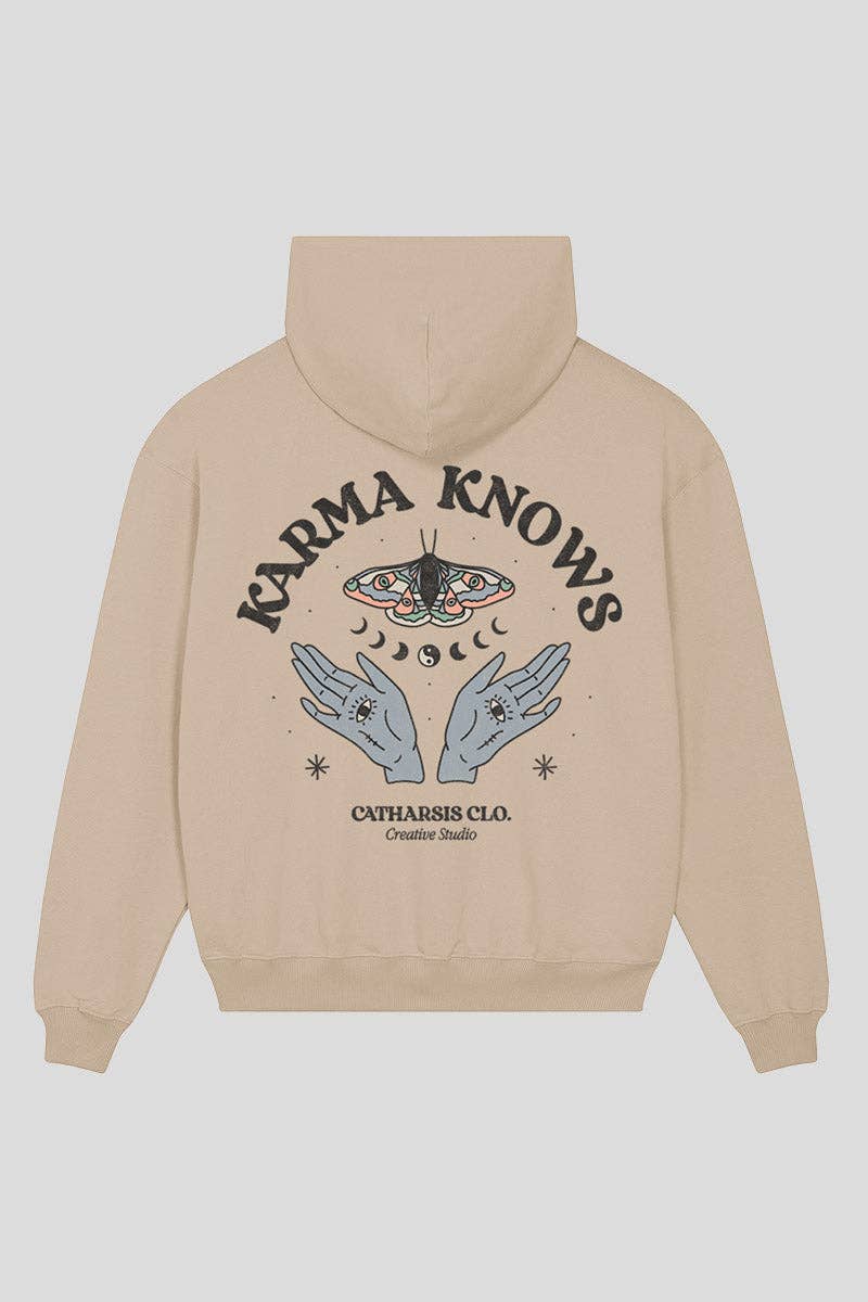 Desert Støv Karma Knows - unisex hoodie for engroshandel på Faire0