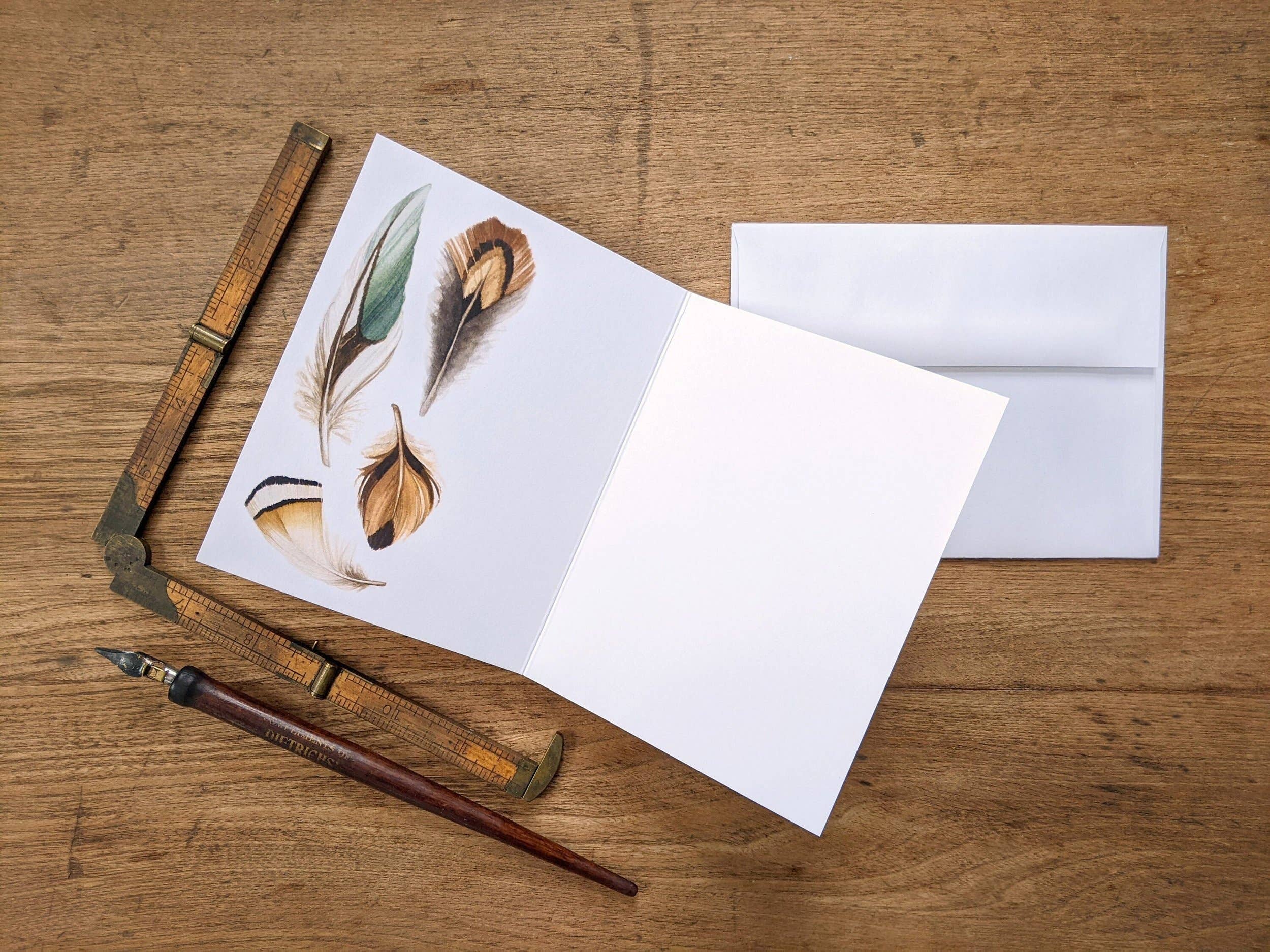 ALICIA'S INFINITY - Wholesale Everyday Greeting Card - Raccoon With Feather Crown Notecard1