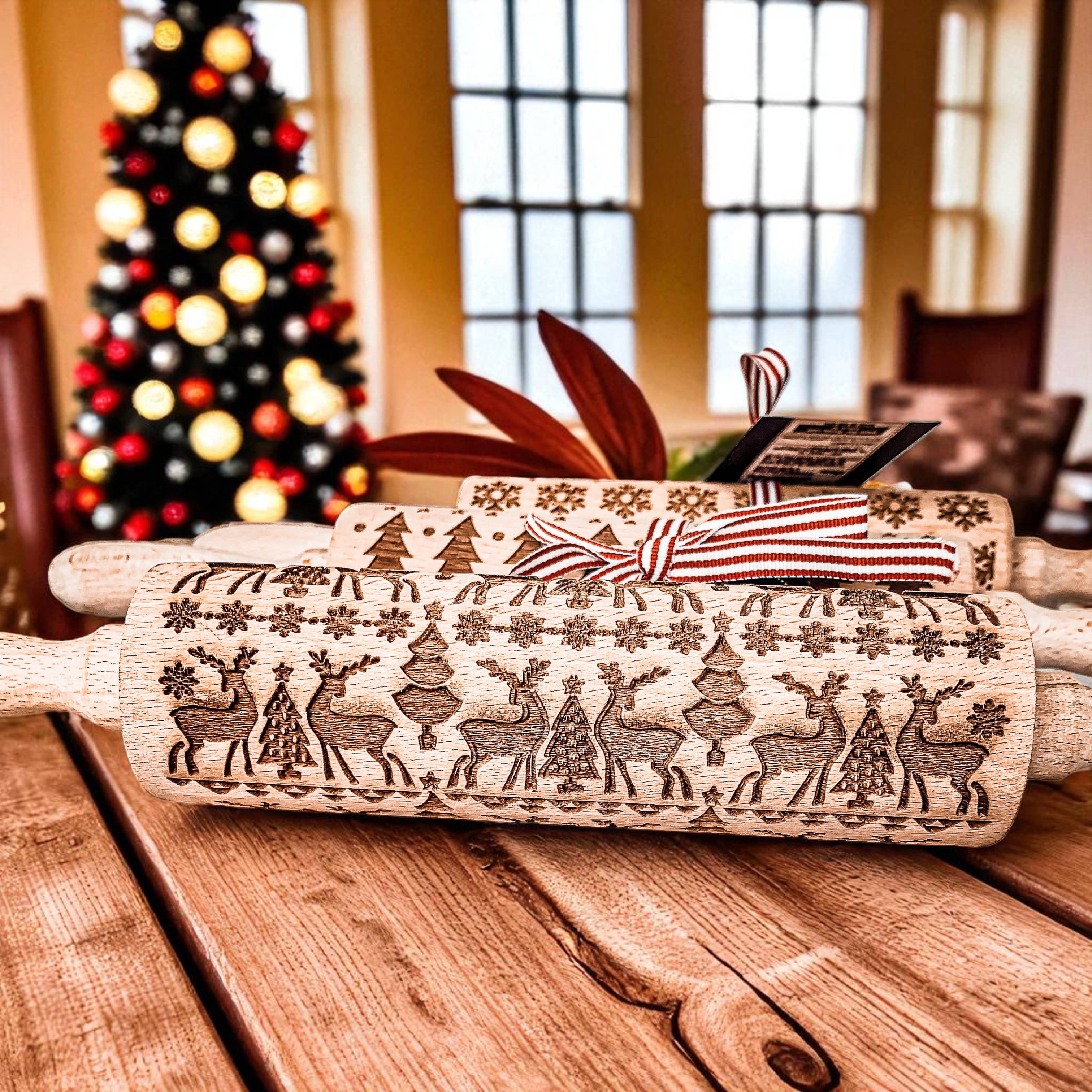 Gia Roma - Wholesale Rolling Pin - Christmas Cookie Cutter Baking Gift Set Wooden Rolling Pins 43