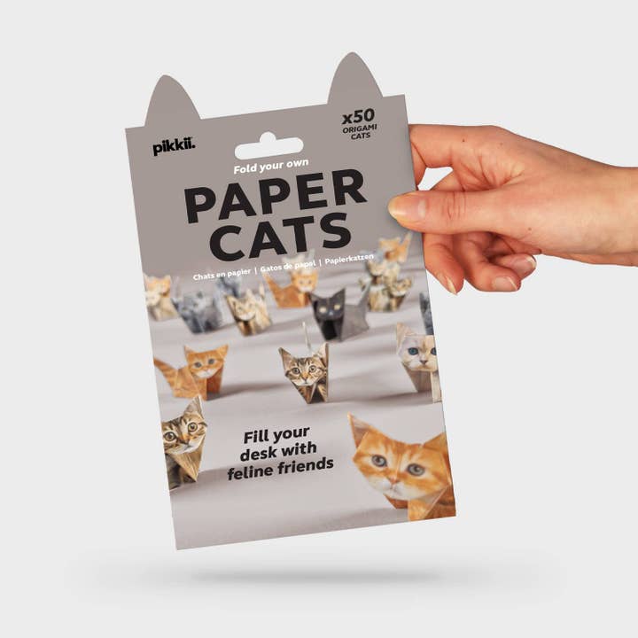 Pikkii USA - Wholesale DIY Craft Kit - Paper Cats | Perfect For Cat Lovers | Cute DIY Origami Kit