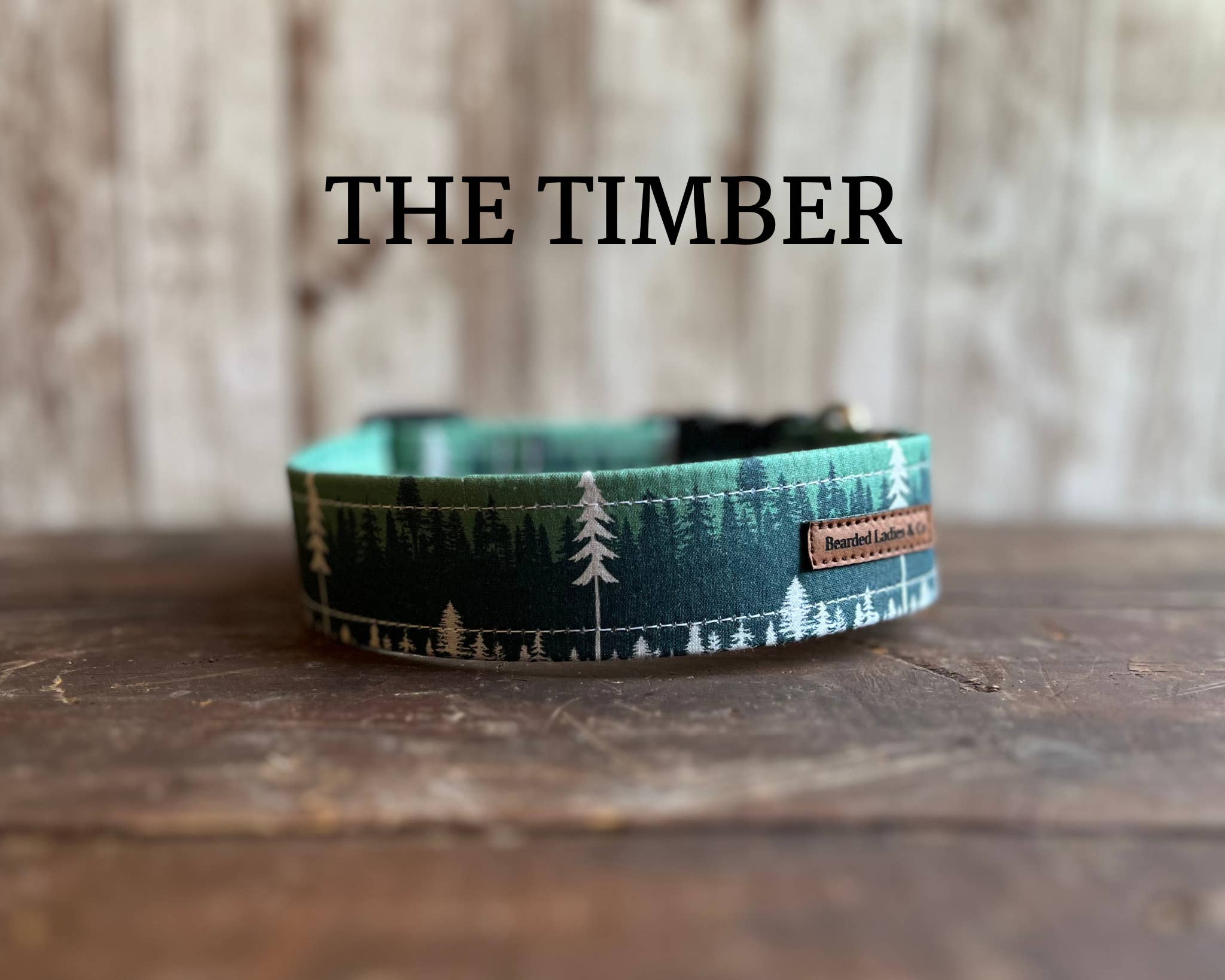 Bearded Ladies & Co - Wholesale Pet Collar - Dog - Evergreen Tree Line Dog Collar