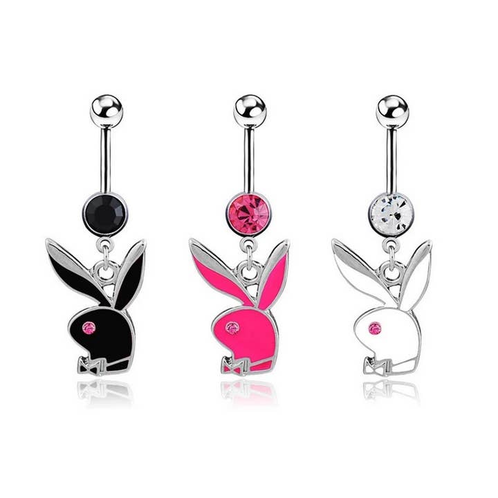 Bunny Playboy CZ Belly Button Piercing_CWMM9238 and other Purchase Wholesale belly button ring. Free Returns & Net 60 Terms on Faire trending on Faire.